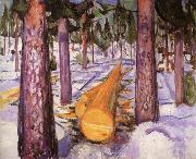 Edvard Munch Yellow Wood oil painting artist